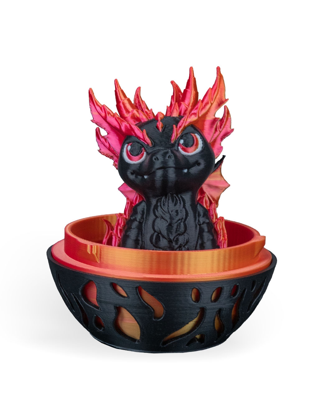 Magma Dragon with egg, and base
