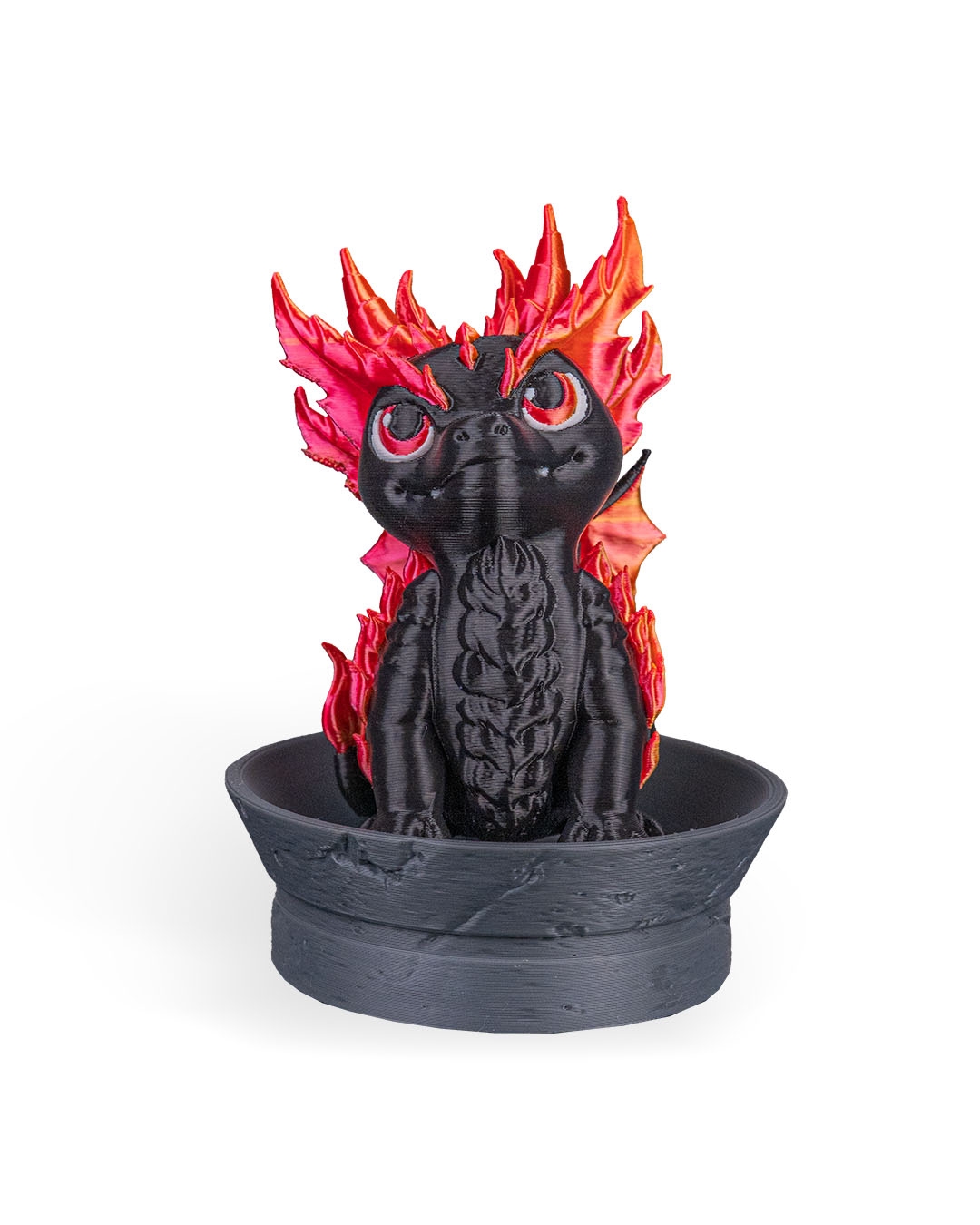 Magma Dragon with egg, and base