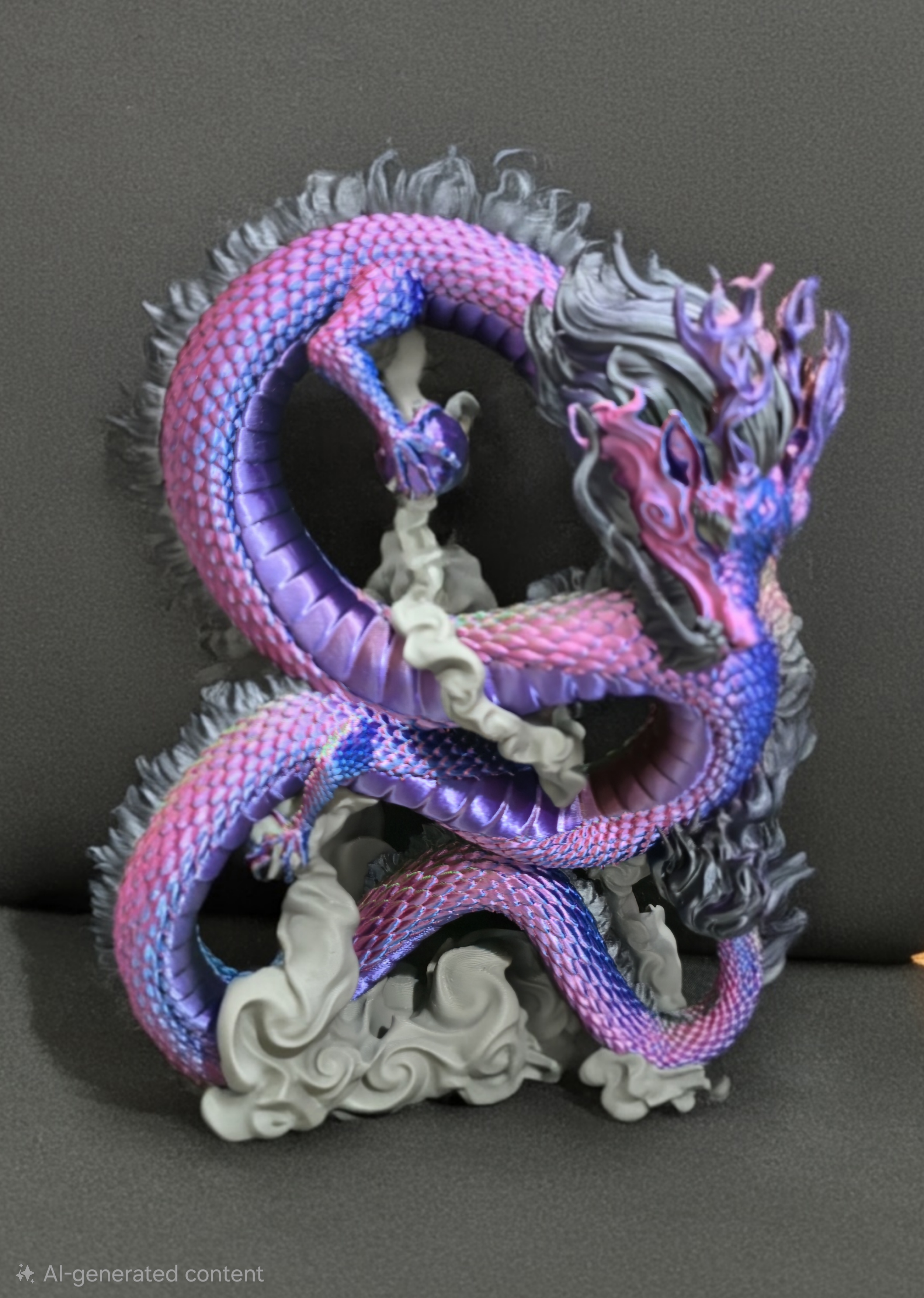 3D printed smoke dragon by "kijai"