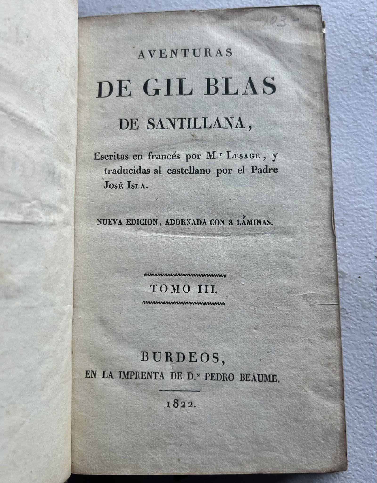 Aventuras de Gil Blas de Santillana - Tomo III