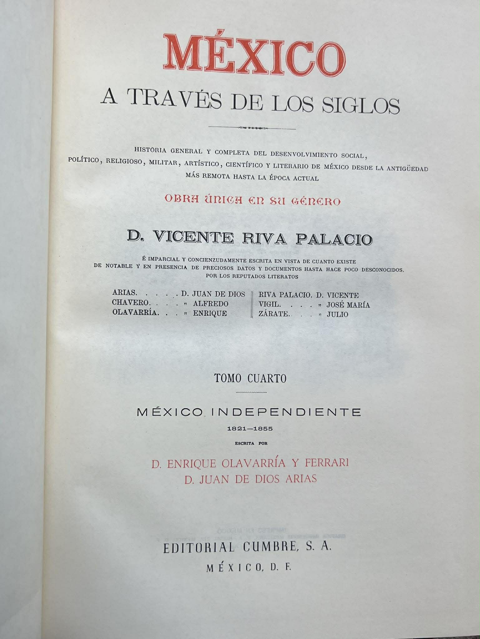 México a Través de los Siglos tomo lV por D. Vicente Riva Palacio