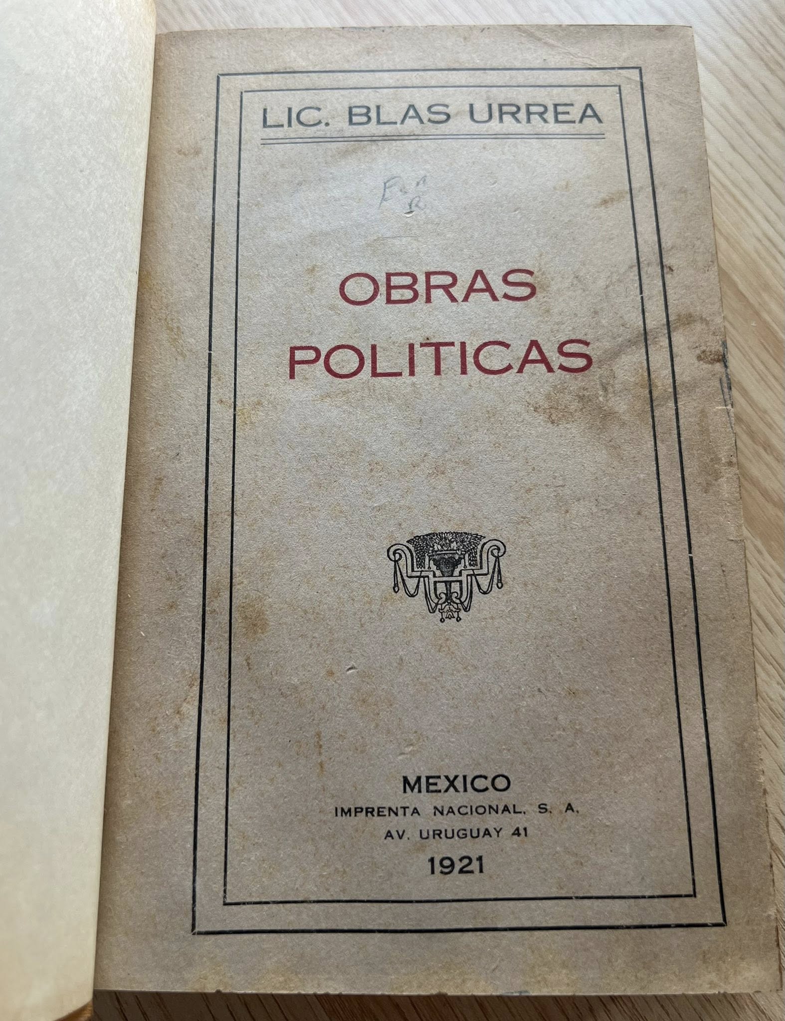 Obras Politicas por Lic. Blas Urrea