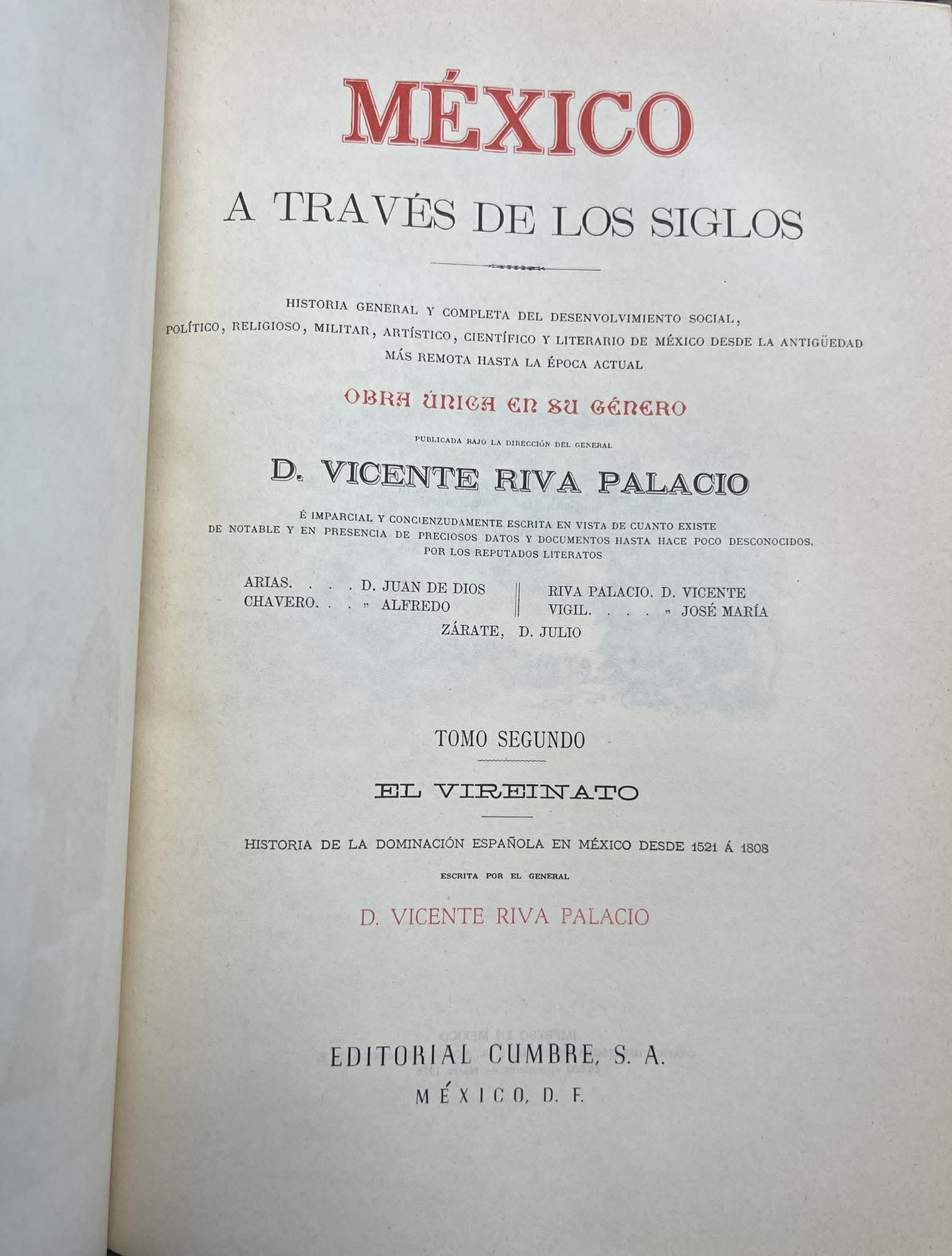 México a través de los siglos tomo ll por D. Vicente Riva Palacio