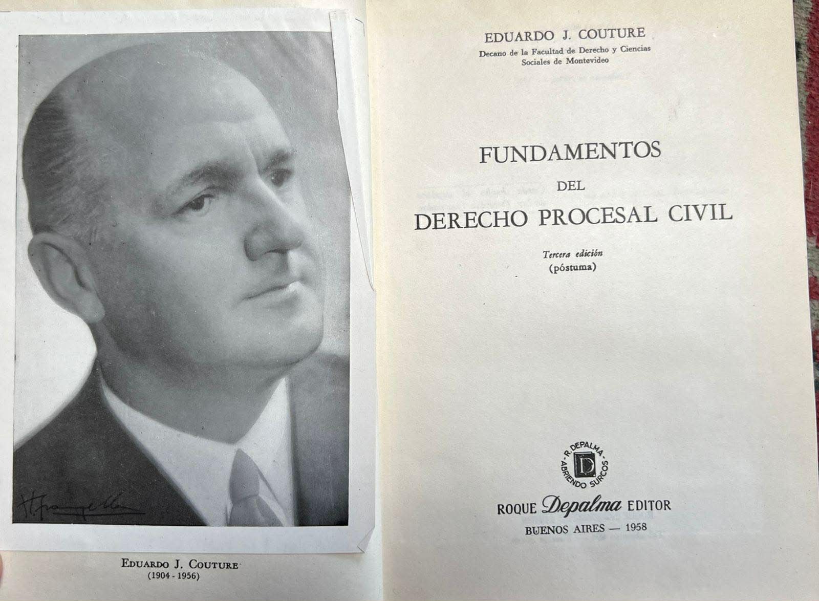 Fundamentos del derecho procesal civil por Eduardo J. Couture