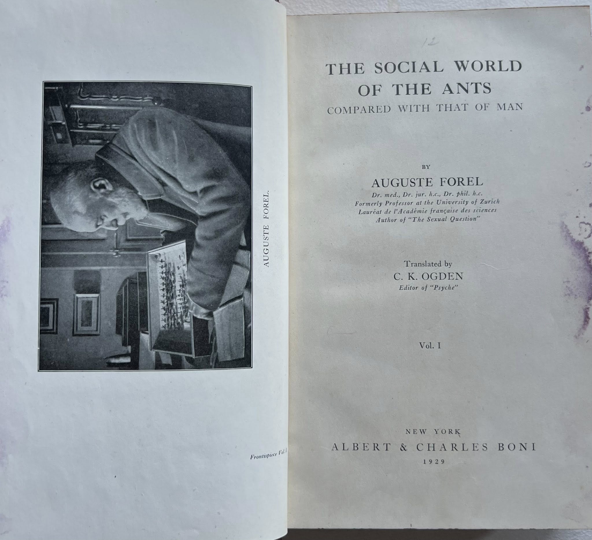 The Social World oh the Ants por Aguste Forel