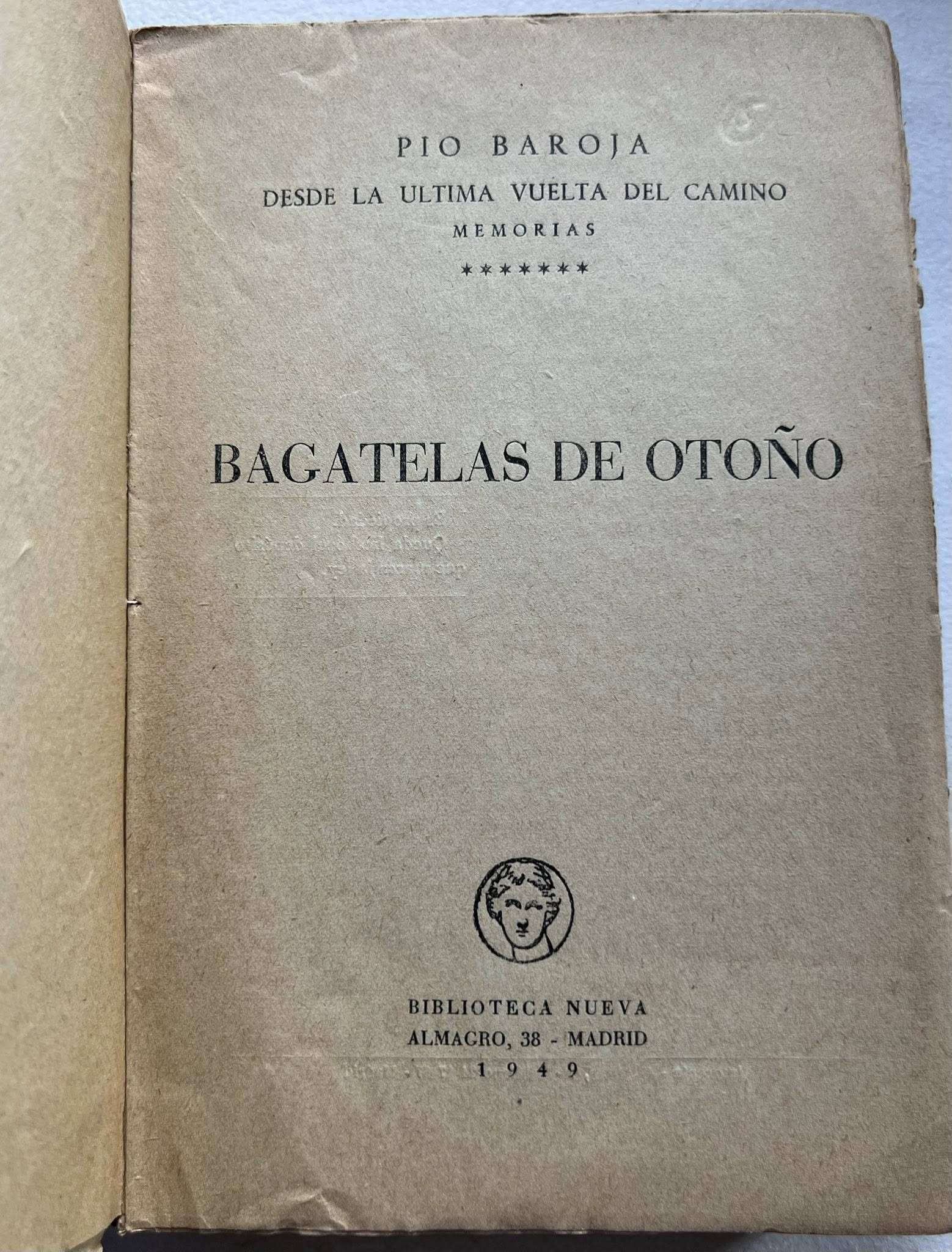 Bagatelas de Otoño por Pío Baroja