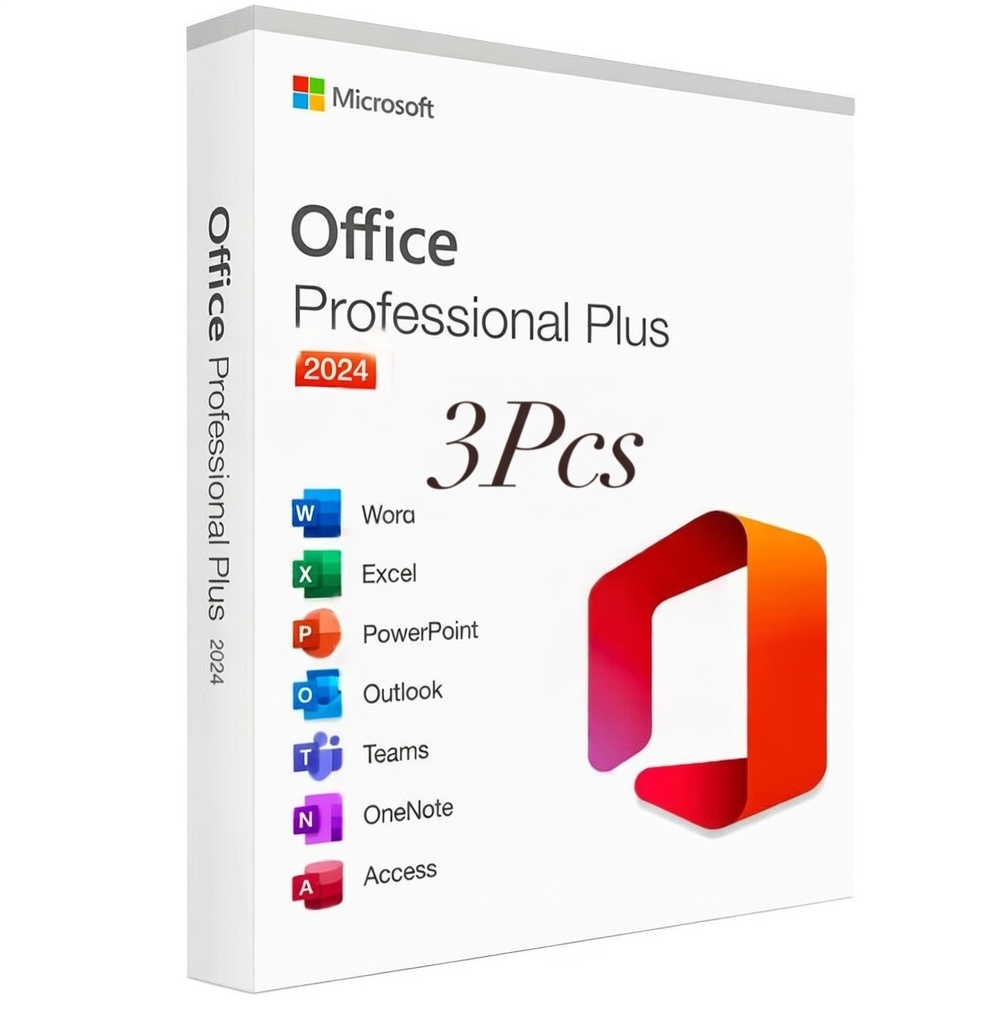 Licencia Microsoft Office 2024 Professional Plus para 3 PCs – Original | Activación Permanente