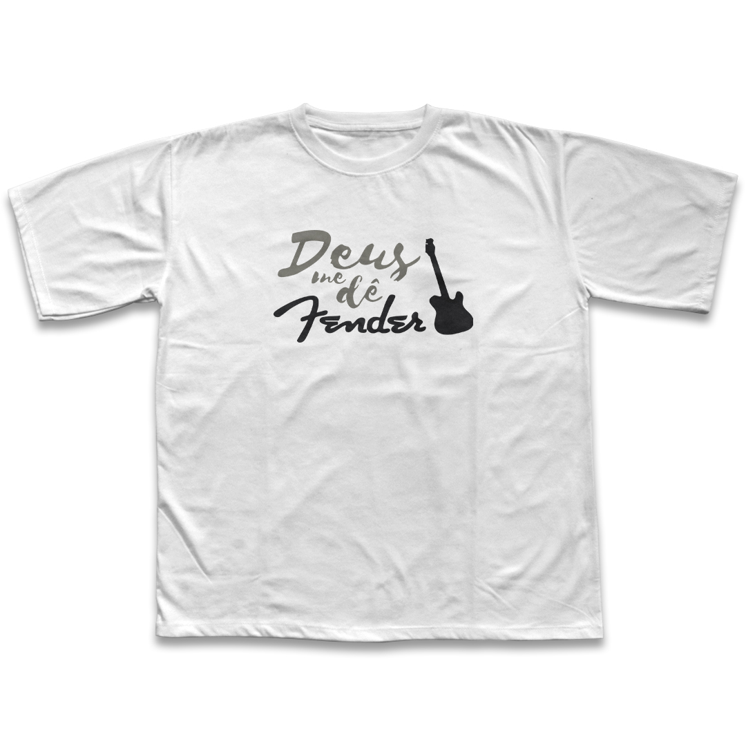 Camiseta Deus me dê Fender