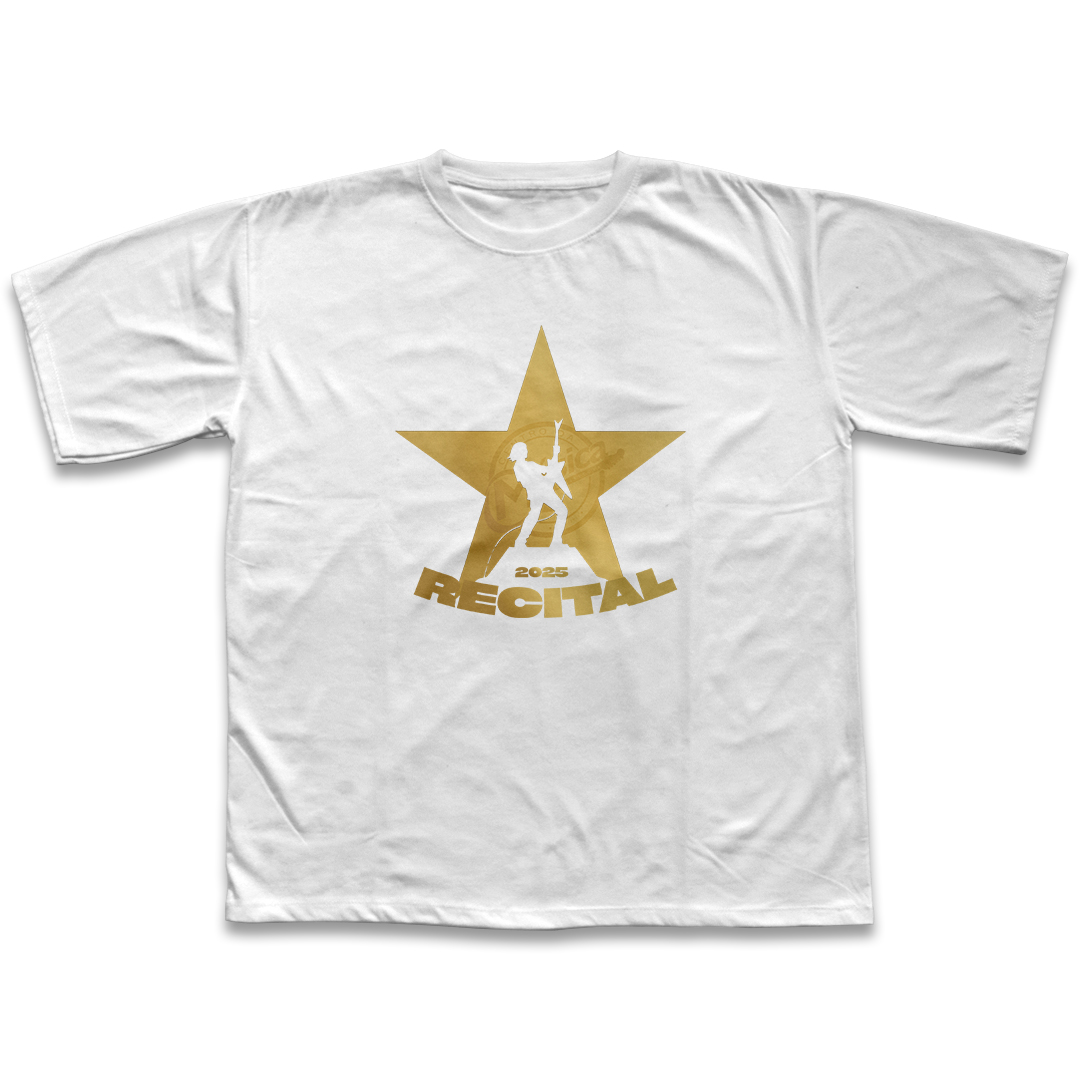 Camiseta Recital XV Gold: Estrela do Rock