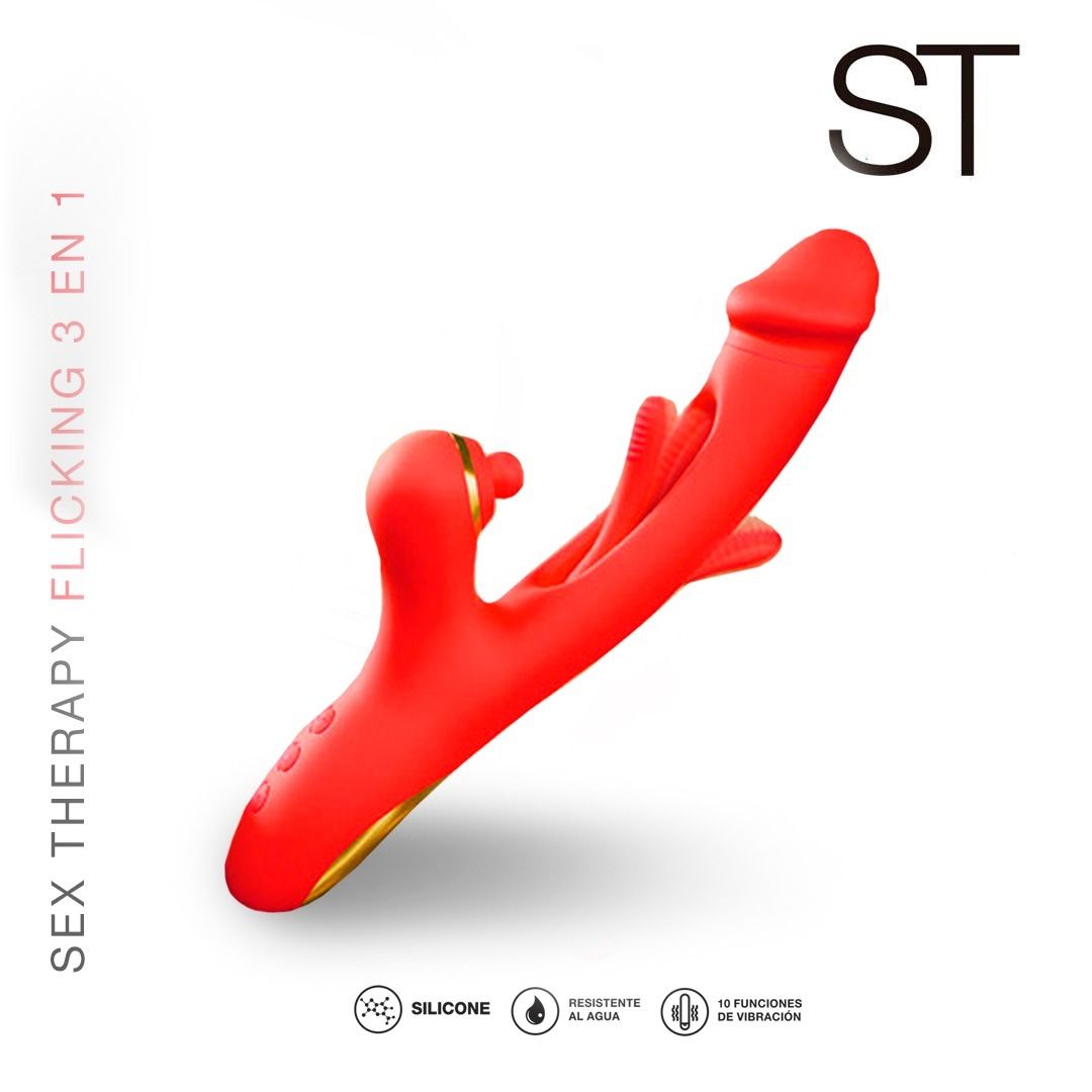 Doble estimulador FLICKKING 3 EN 1 