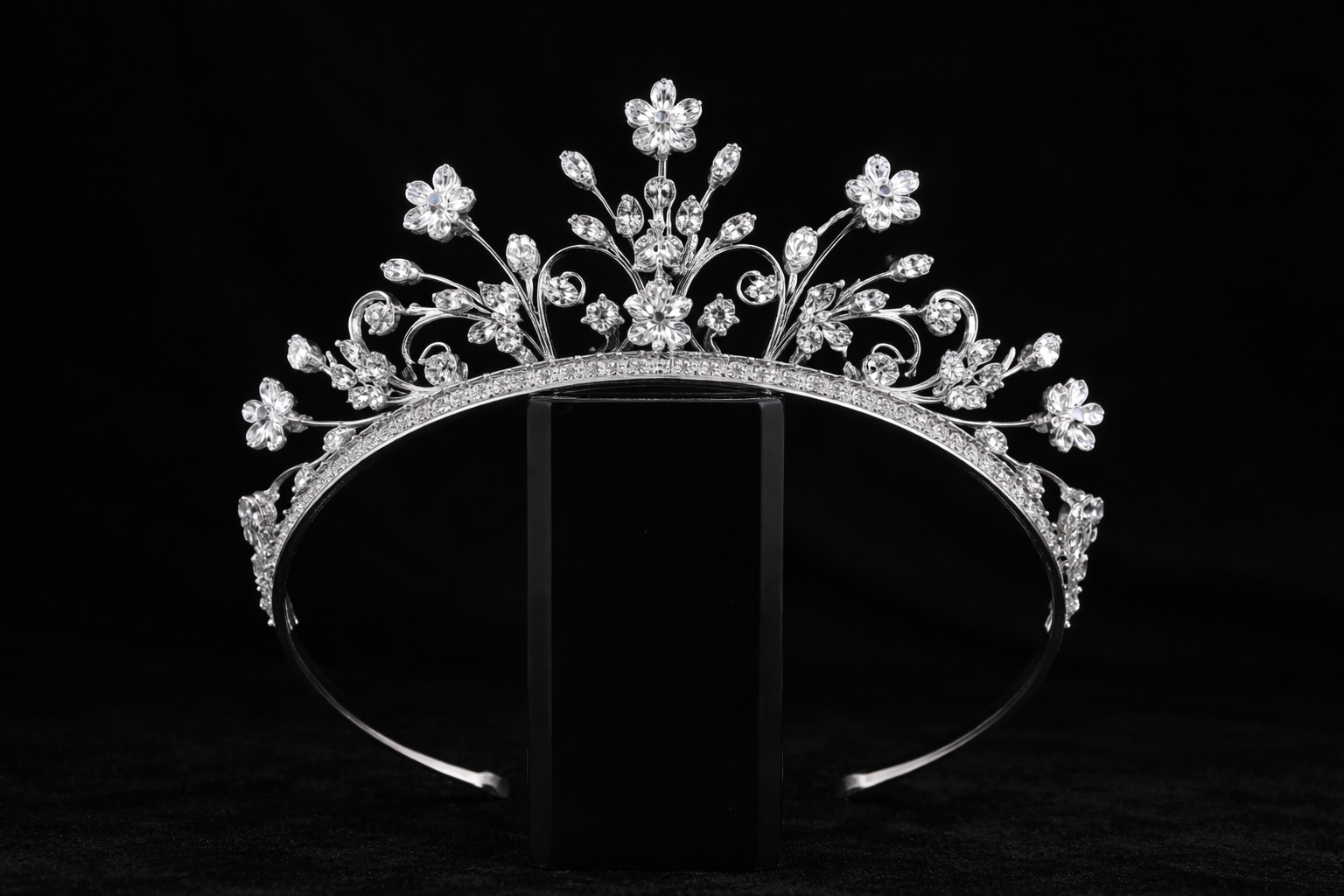 Crystal Floral Tiara