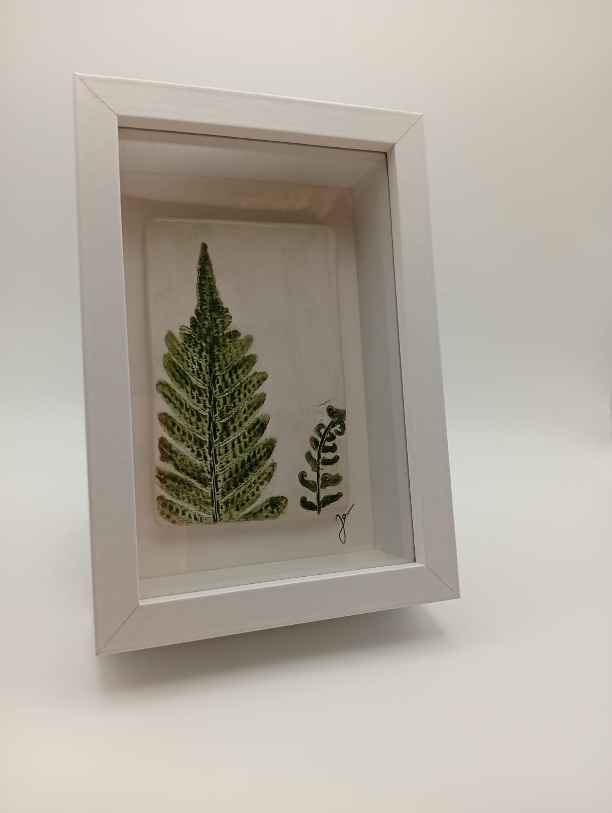 Framed Fern Leaf Art 12cm x 17cm
