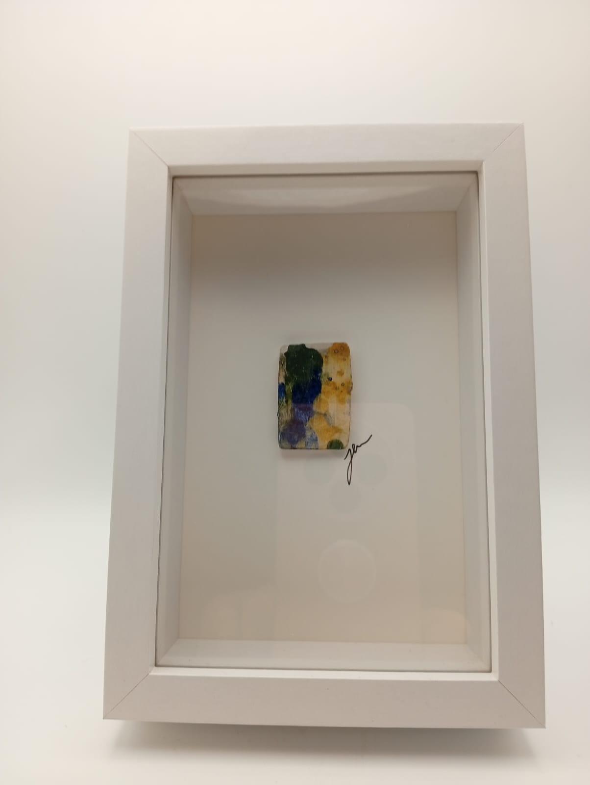 Abstract Miniature Art in Shadow Box 12x17cm