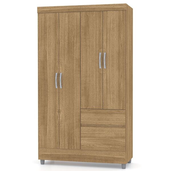 Guarda-roupa 4 portas com 2 gavetas