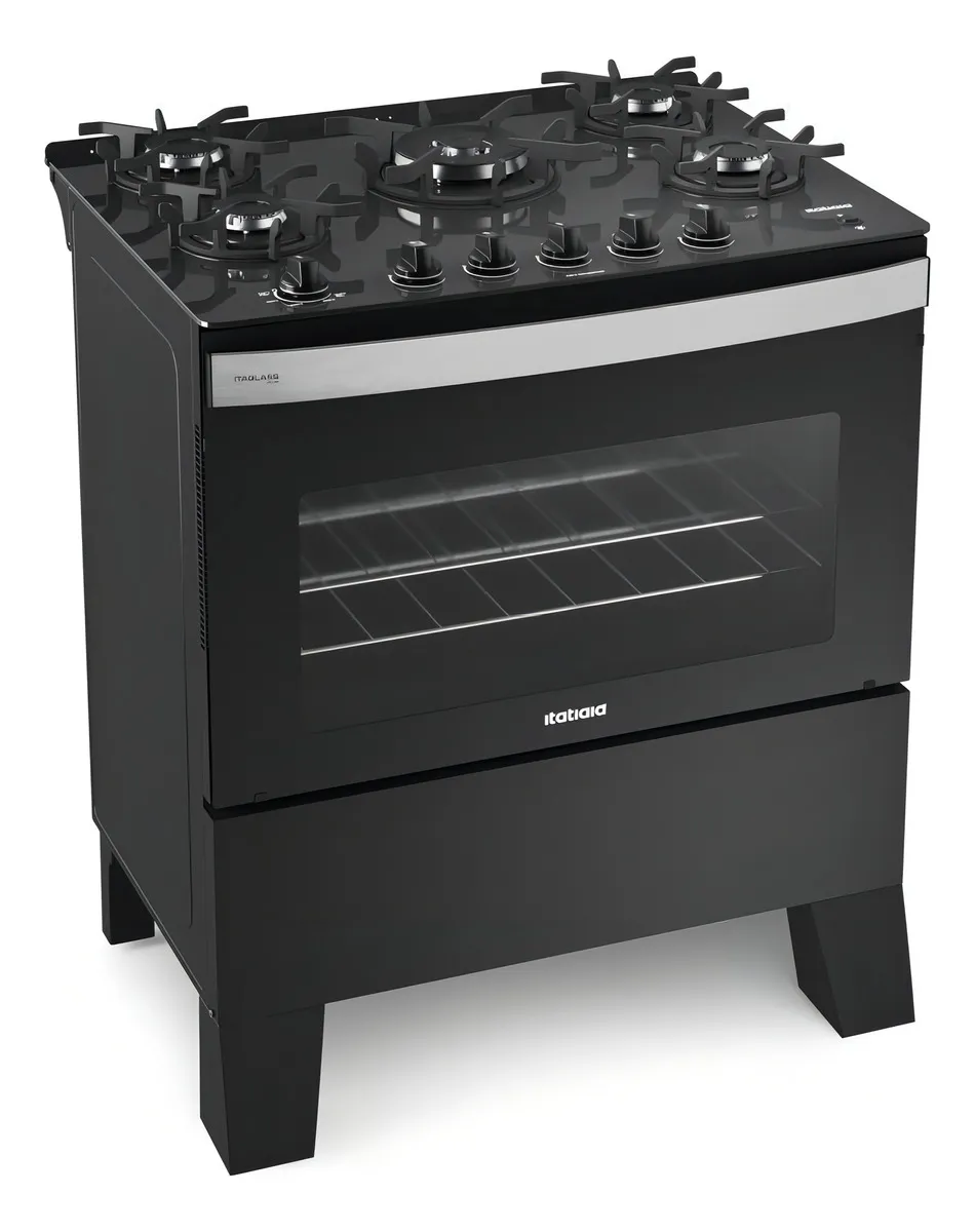 Fogão Itatiaia Itaglass Plus 4 e 5 Bocas Mesa de Vidro