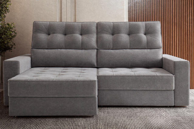 Sofá Retrátil e Reclinável Dubai