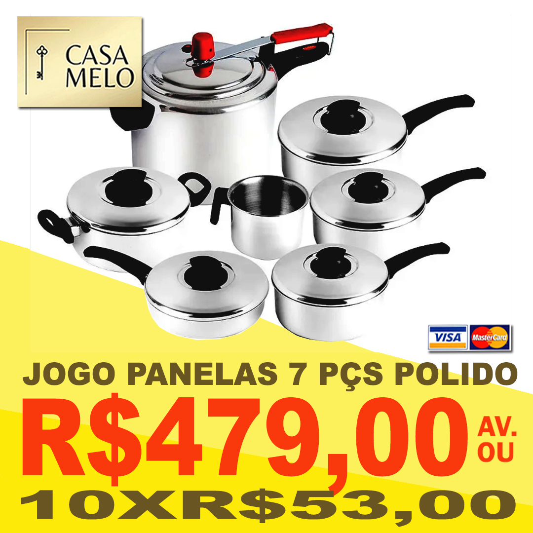 Jogo de Panelas 5 e 7 Peças Antiaderente