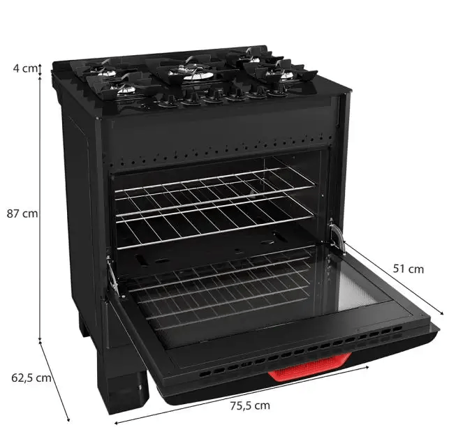 Fogão 5 Bocas com Forno