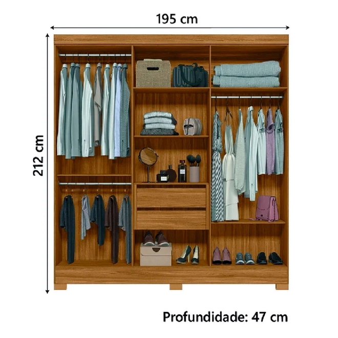 Guarda-Roupa de Casal 6 Portas