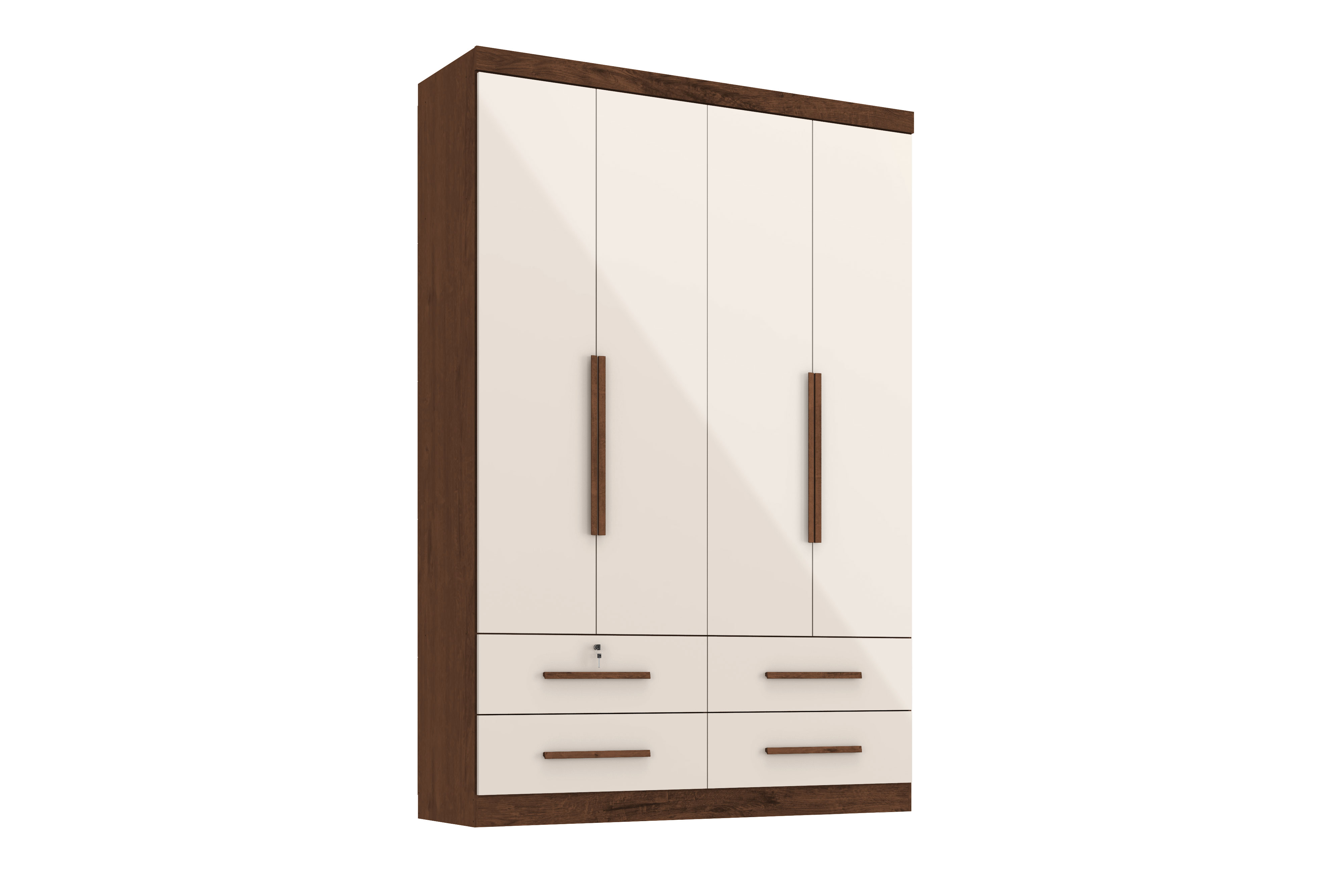 Guarda-roupa 4 portas com 4 gavetas