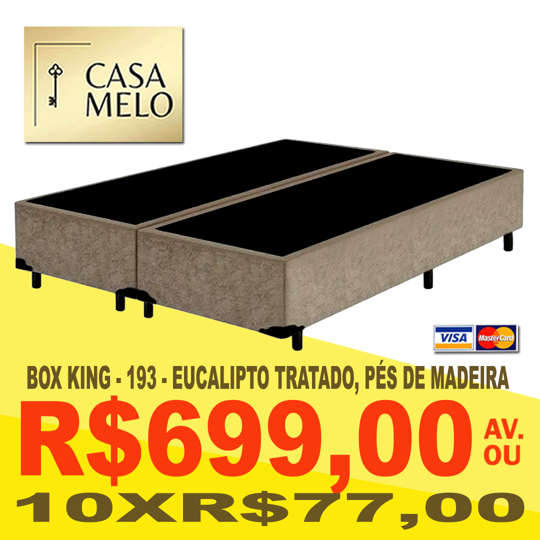 Box King 193 Eucalipto tratado com pés de madeira