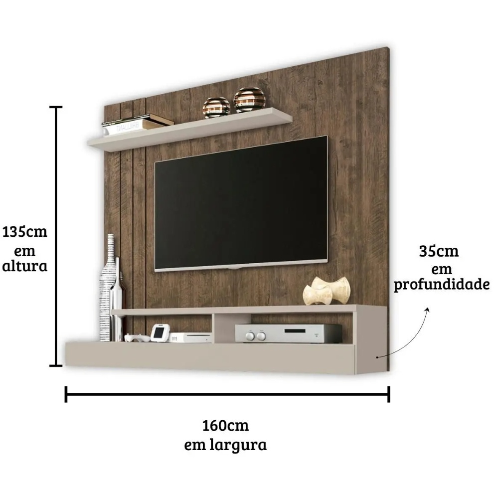 Painel para TV de Madeira