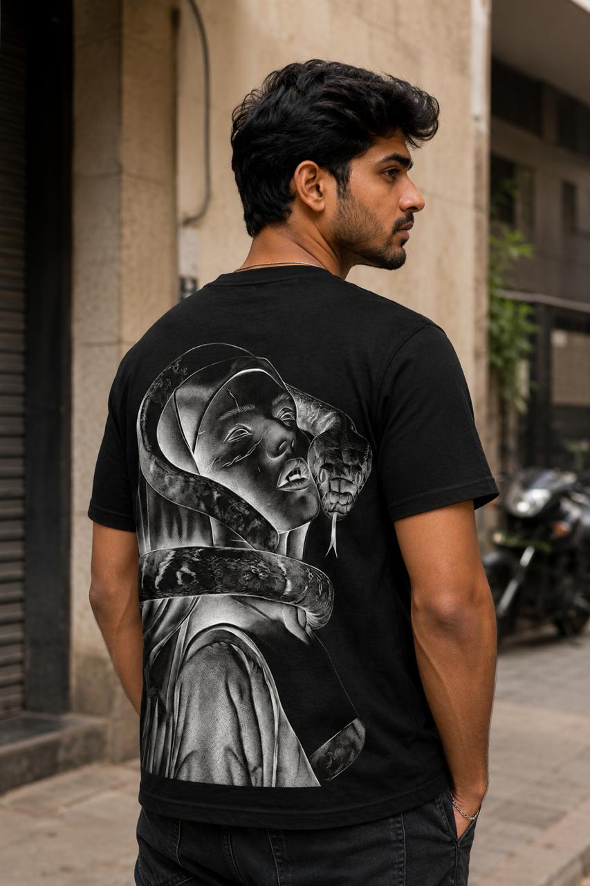Gothic Snake Graphic T-Shirt