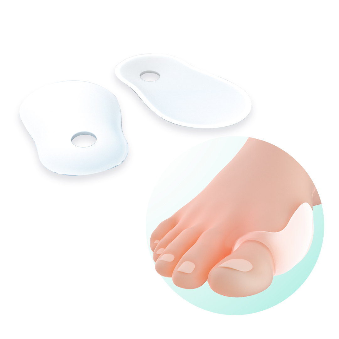 Protector de juanetes cóncavo de gel polímero