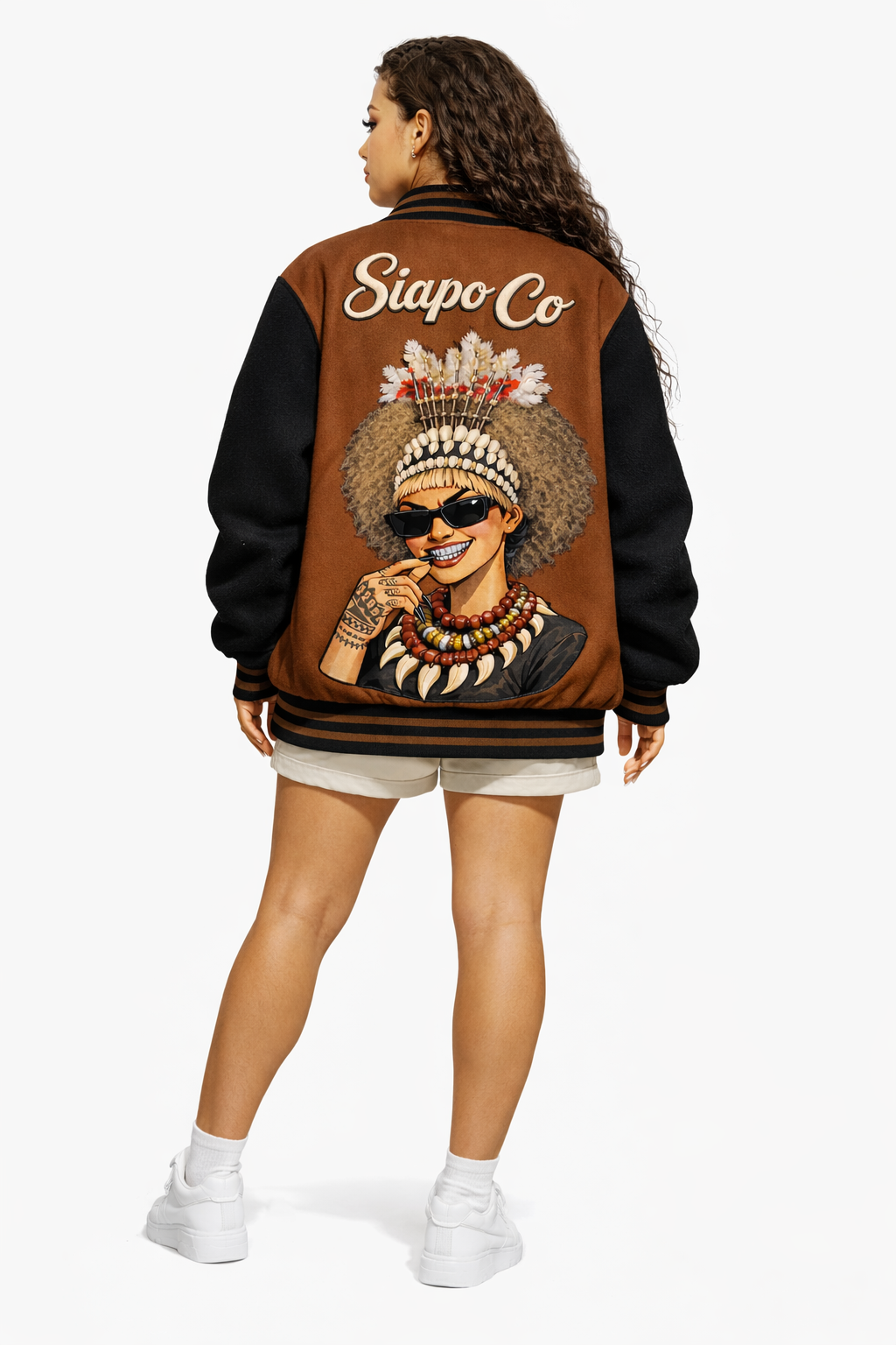 Siapo Co Oversized Wool Varsity Jacket