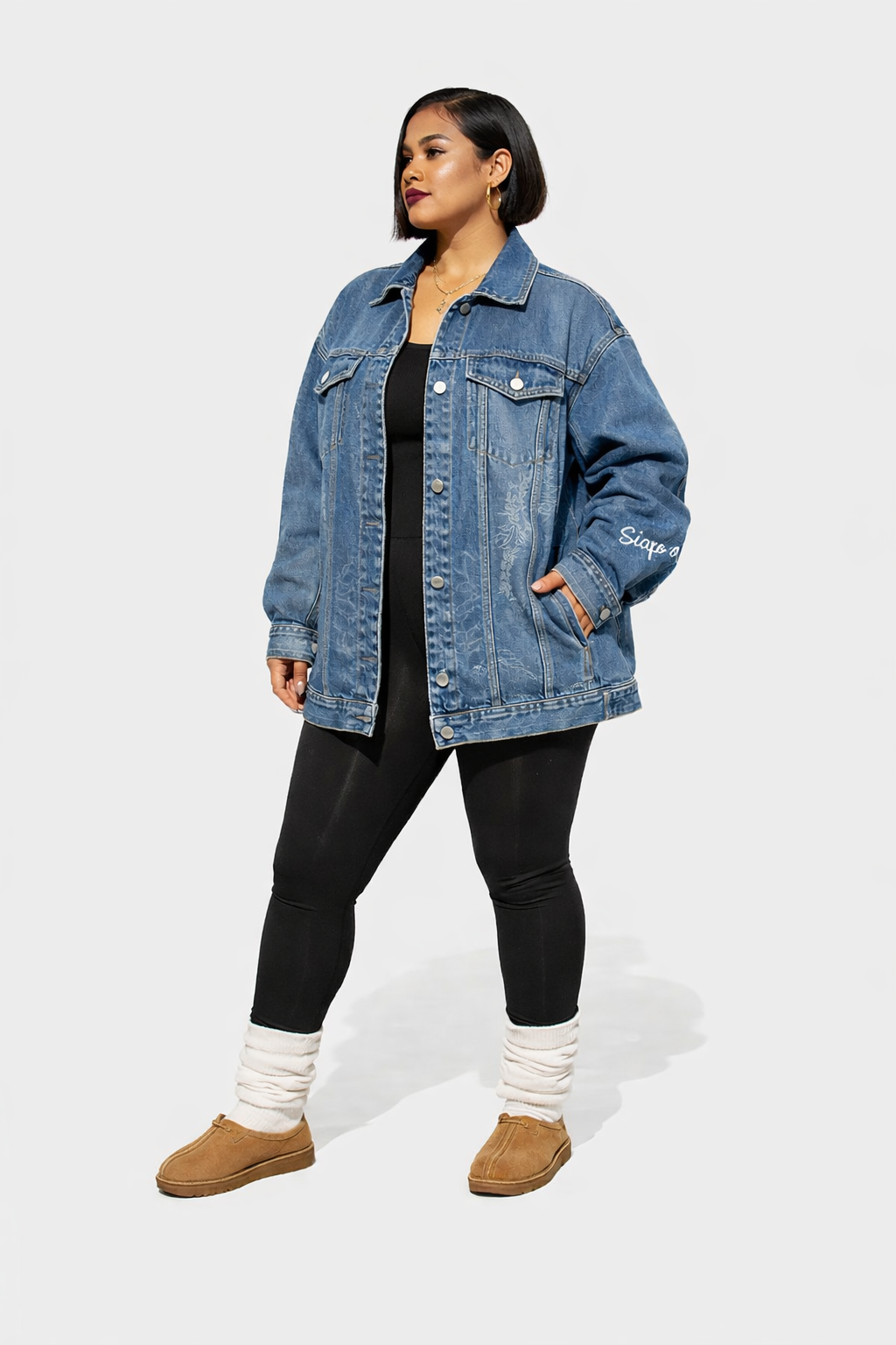 Siapo Co Oversized Denim Jacket – Hand Patch Edition
