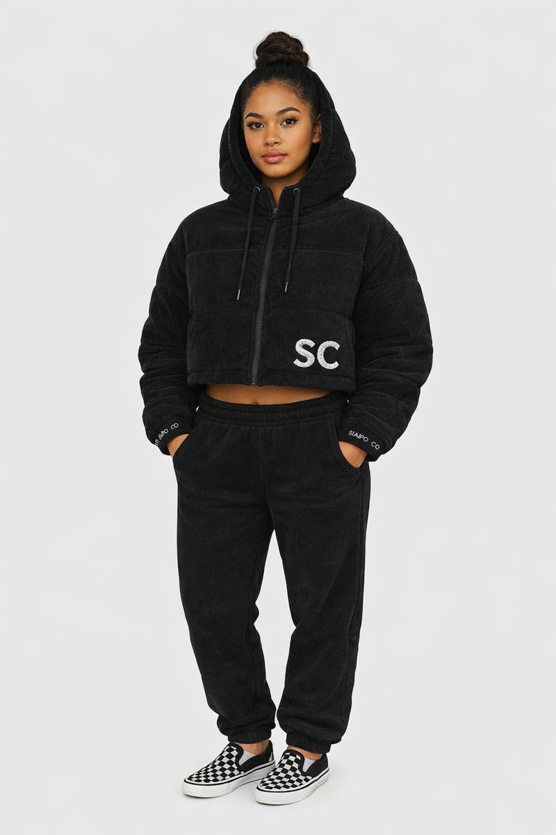 Siāpo Co – Corduroy Crop Puff Coat