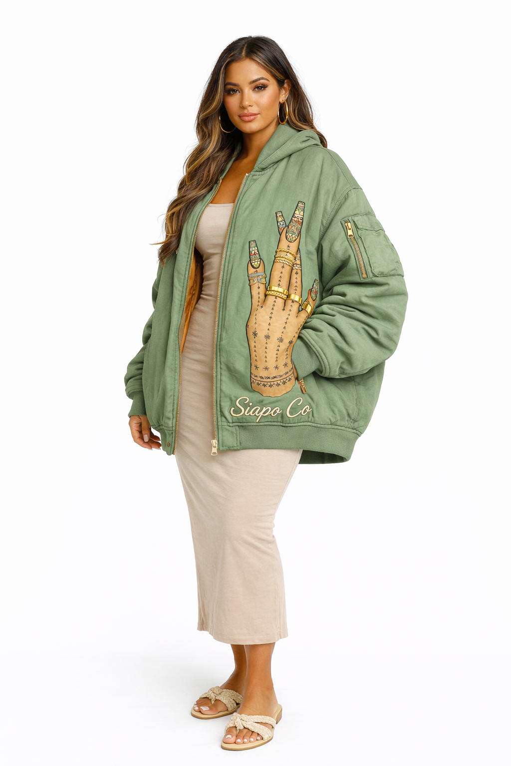 Siapo Co Heritage Oversized Bomber Jacket