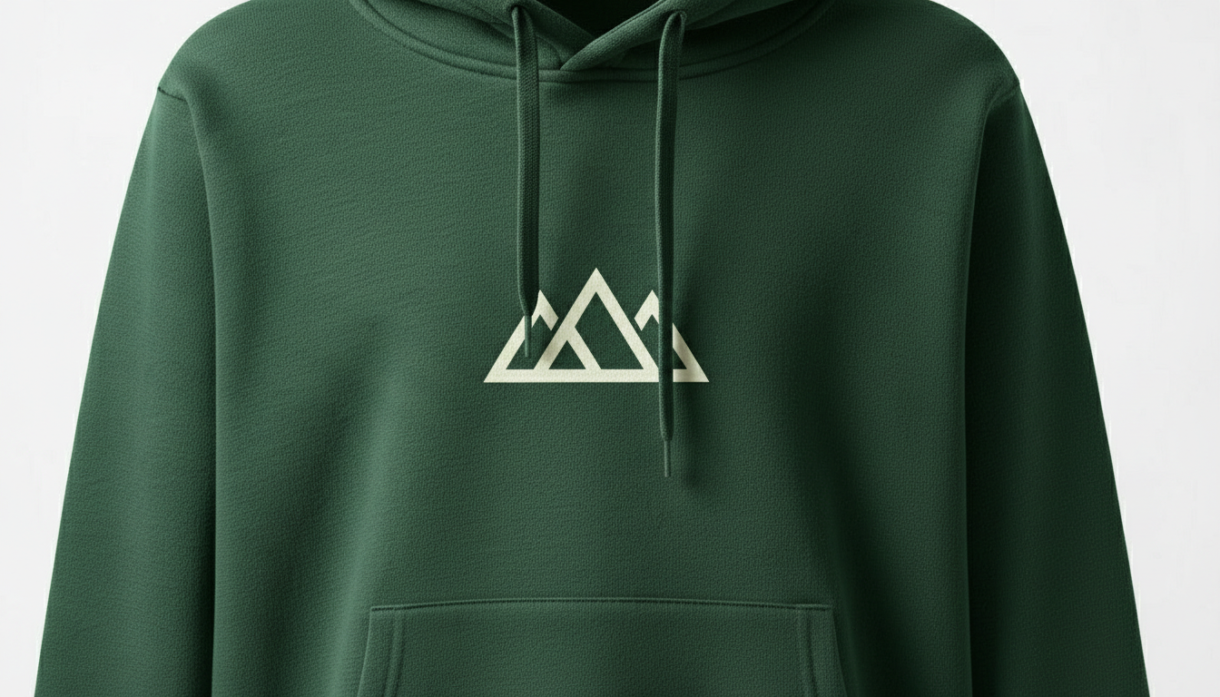 Forest Green Mountain Hoodie