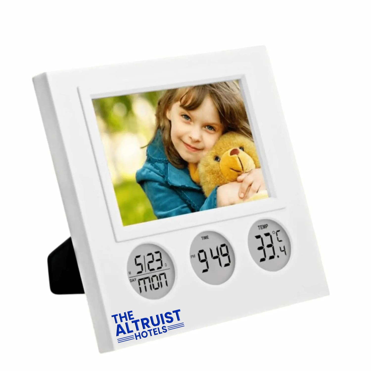 Digital Photo Frame with Clock & Thermometer