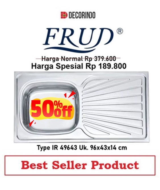Bak Cuci Piring Kitchen Sink FRUD IR 49643