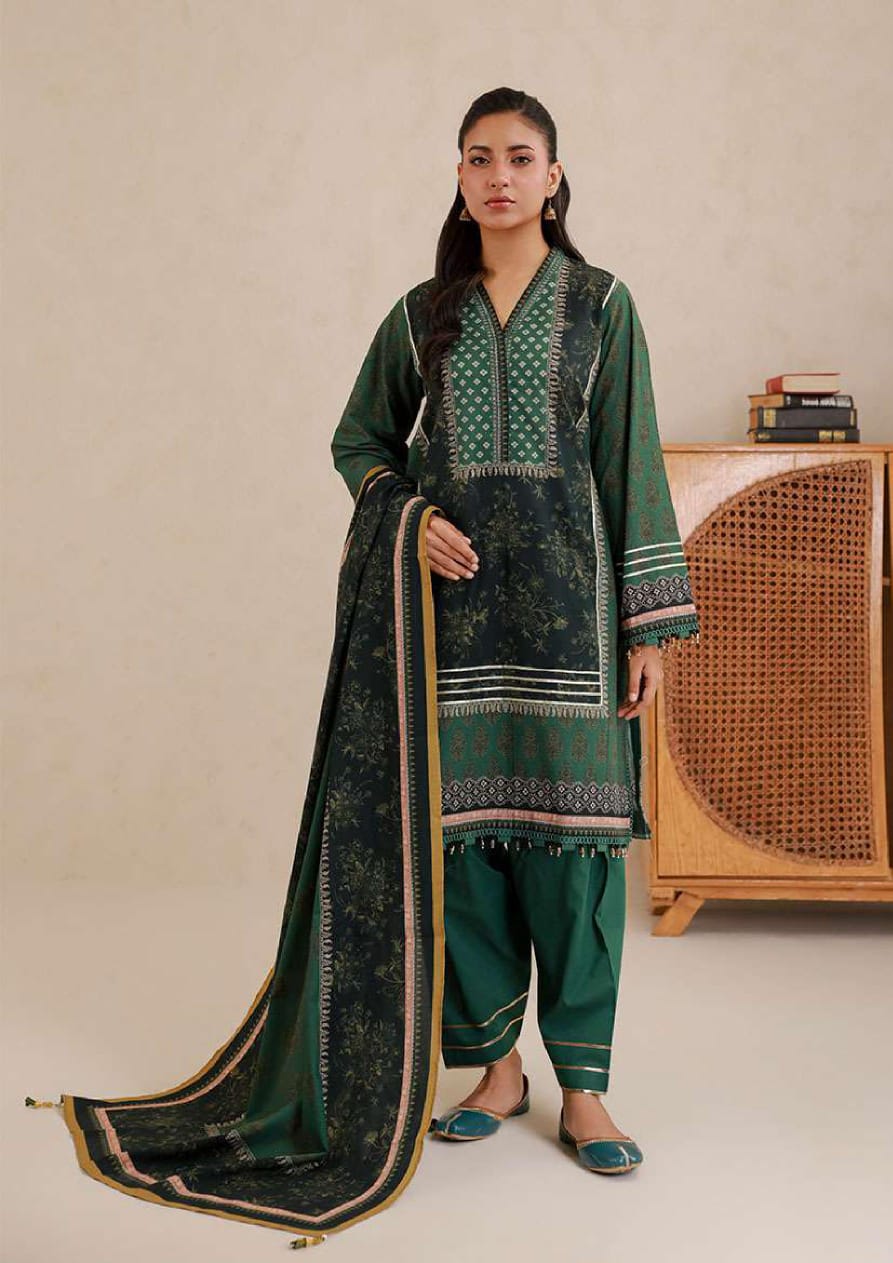 Emerald Green Printed Lawn Suit