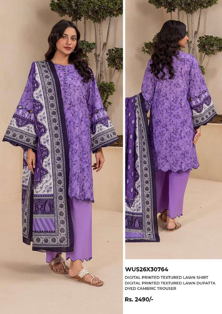 Purple Lawn 3-Piece Suit