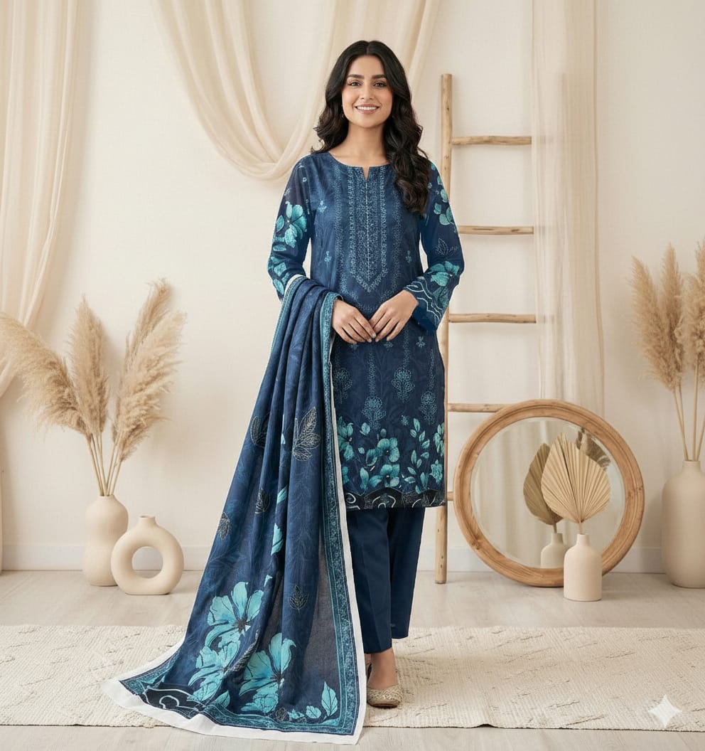 Sapphire women Digitel Printed neck embroiderd