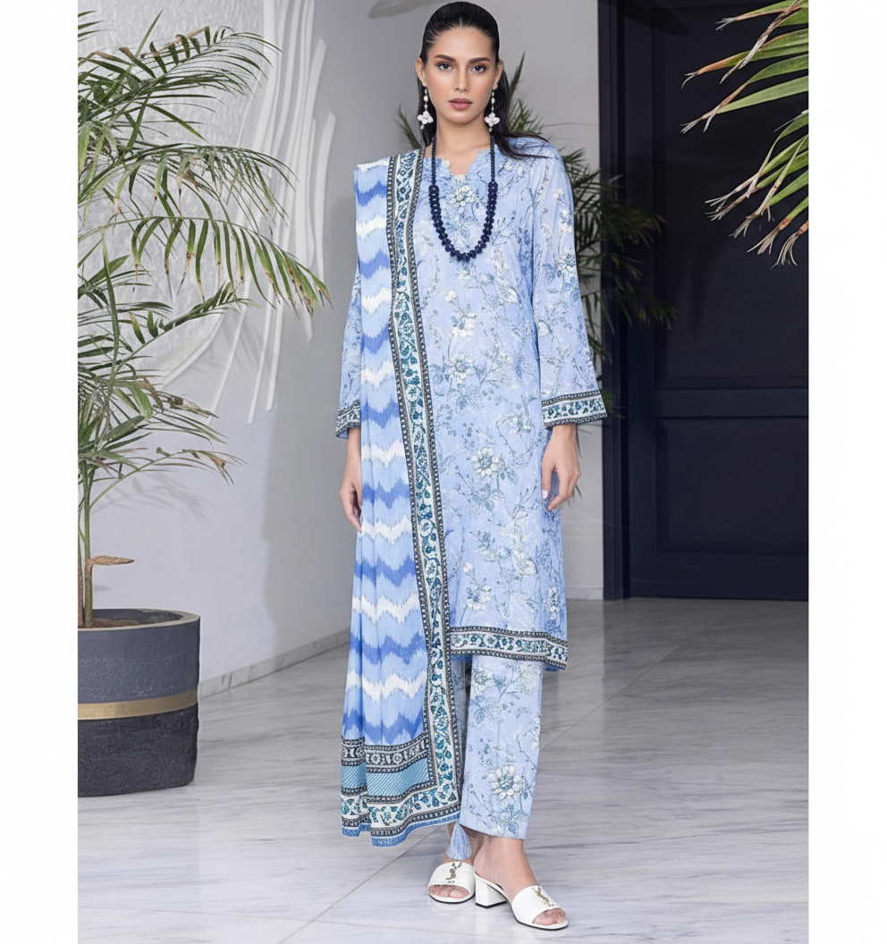 Premium 100% Original Lawn Collection 2026 | Digital Printed 3-Piece Suit with Voil 100/100 Dupatta