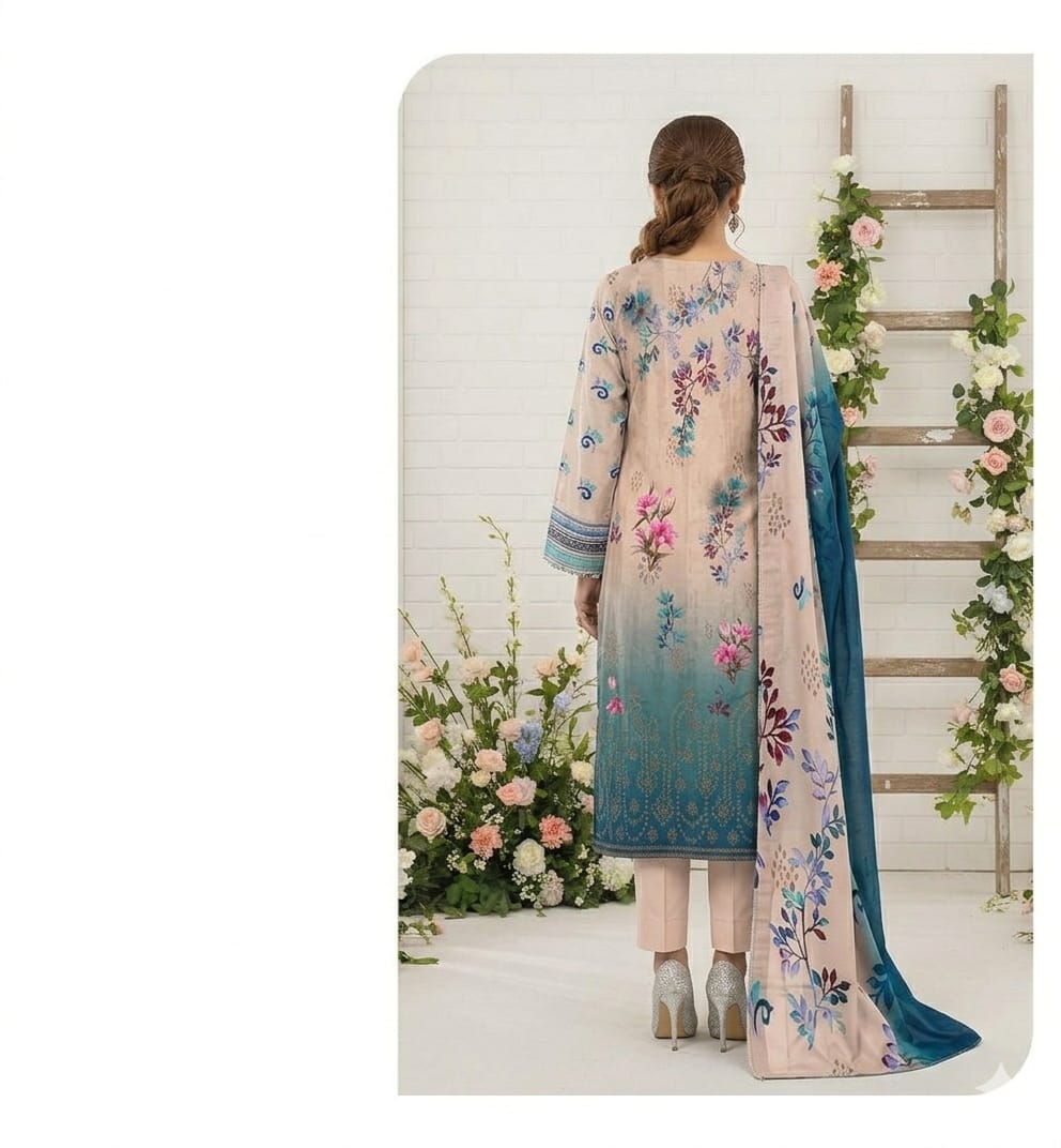 Digital Print Lawn Shirt Digital Print Voile Dupatta Digital Print Lawn Trouser