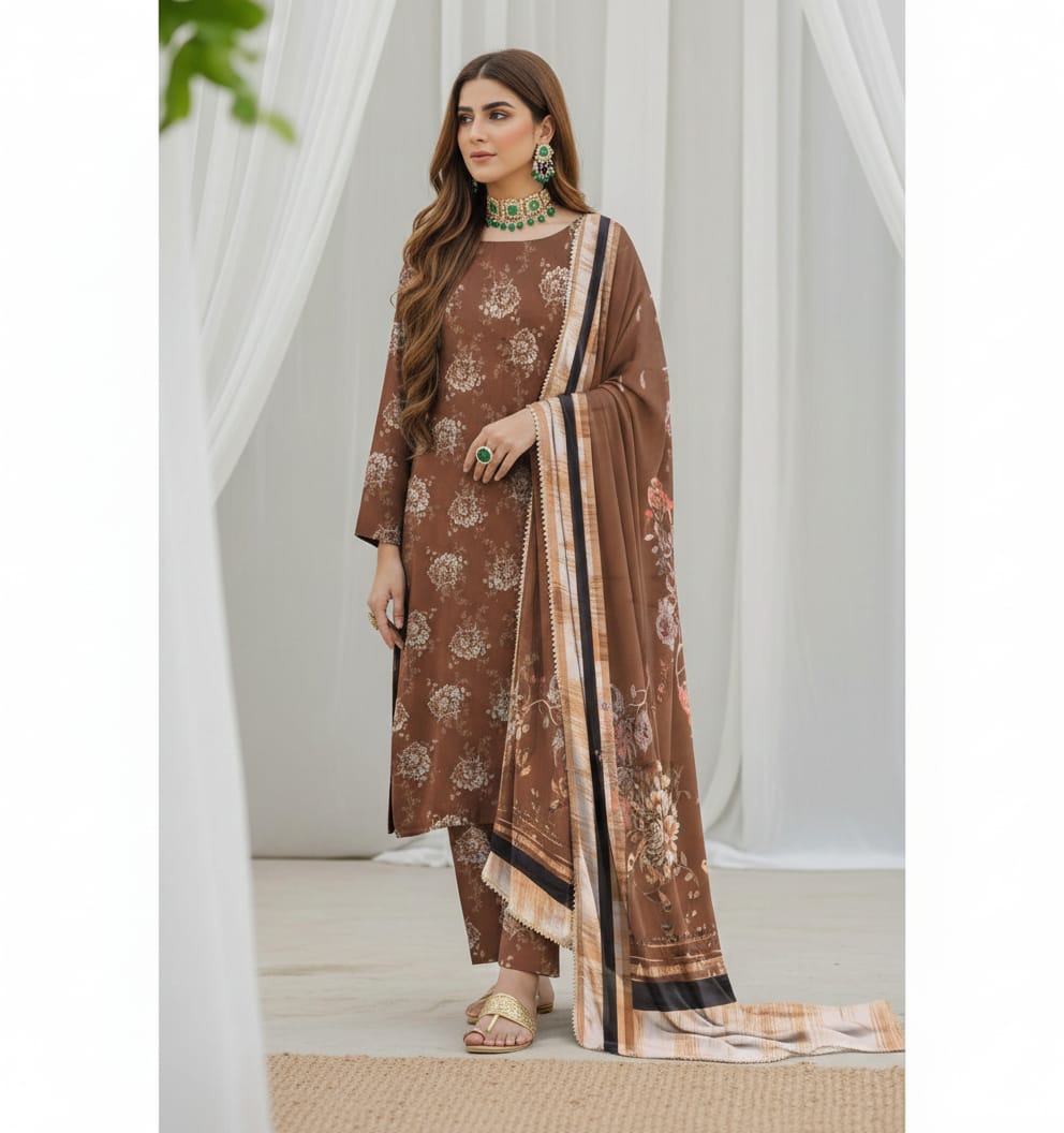 Khaadi Digitel Printed Lawn Unstitched 3-Piece