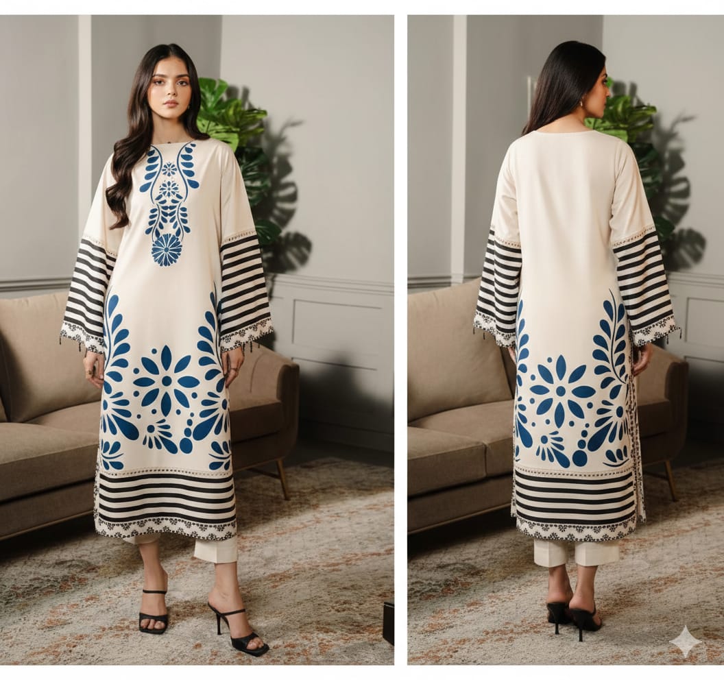 Lulusar Digitel Printed Women Party Wear 3-Piece Unstitched Suite