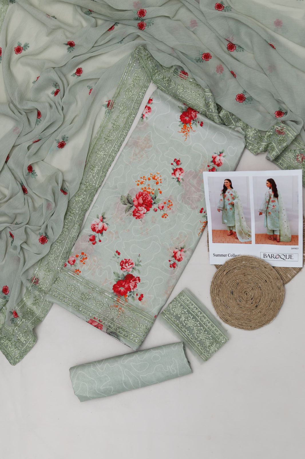 Lawn 3Pc suit For women Party wear and Formal wear 2026