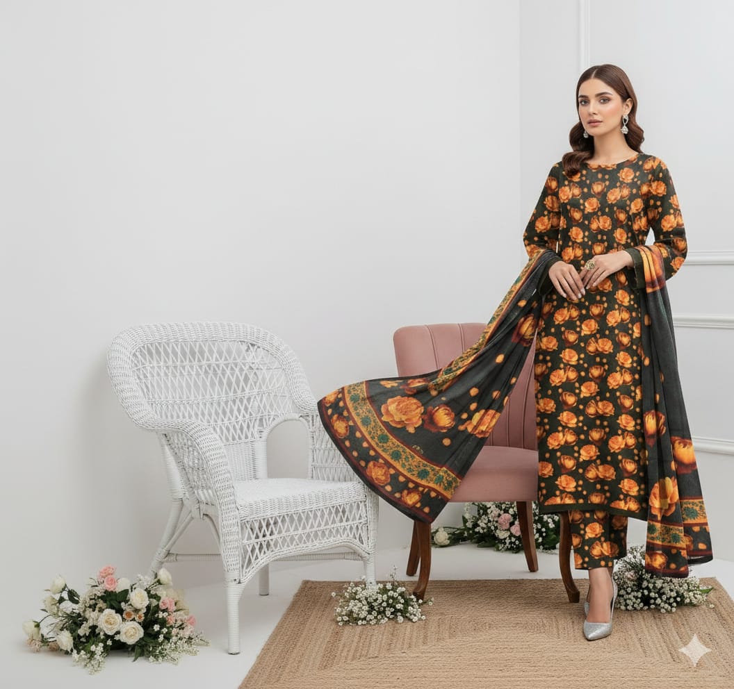 Baroque Digitel Printed Lawn Unstitched 3-Piece