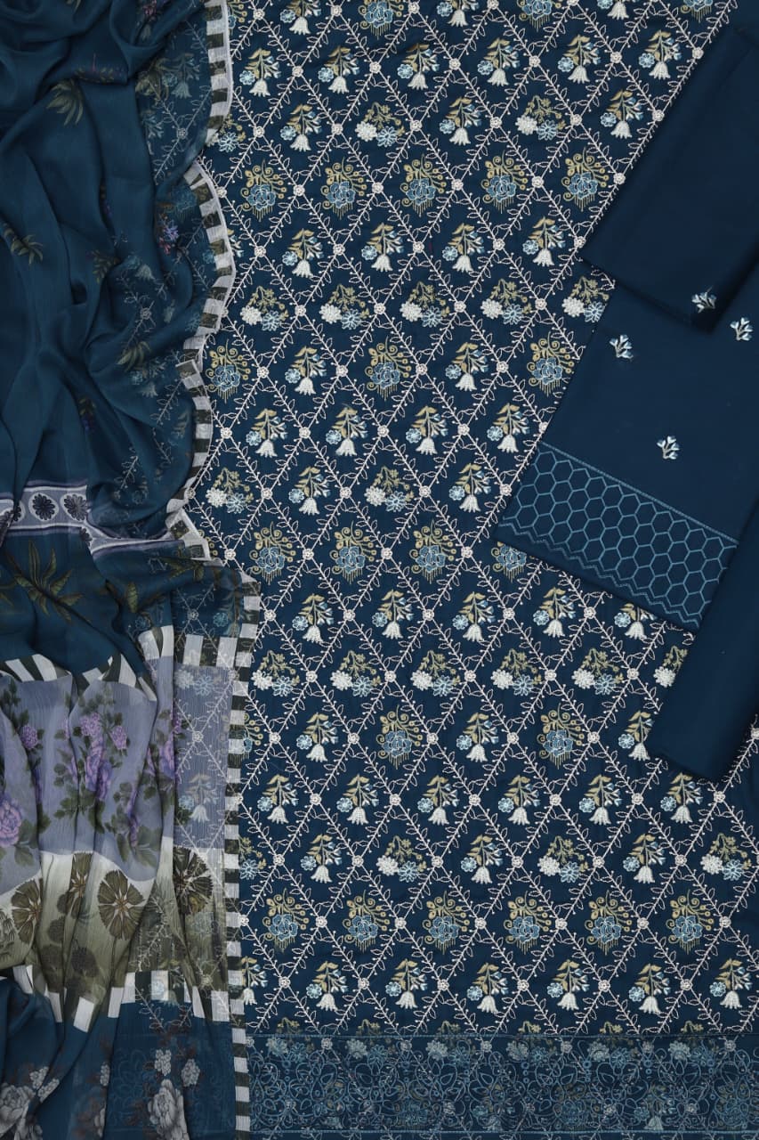 Maria-B 3Pc suite for women-Party wear Formal wear