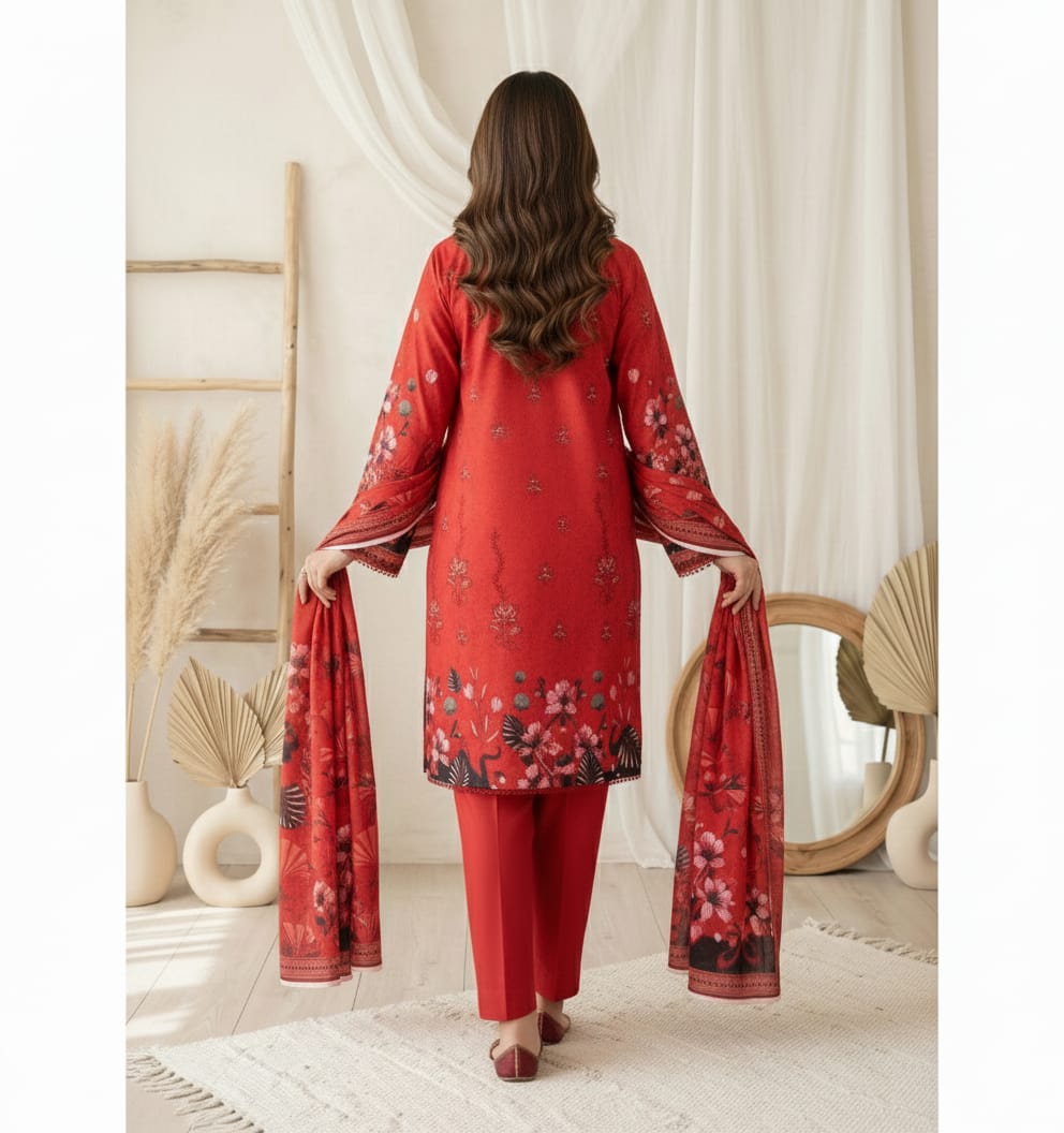 Sapphire womane Digitel Printed neck emb 3-Piece 