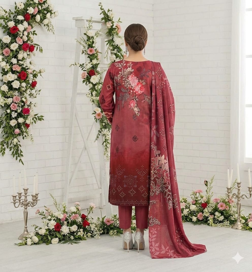 Digital Print Lawn Shirt Digital Print Voile Dupatta Digital Print Lawn Trouser