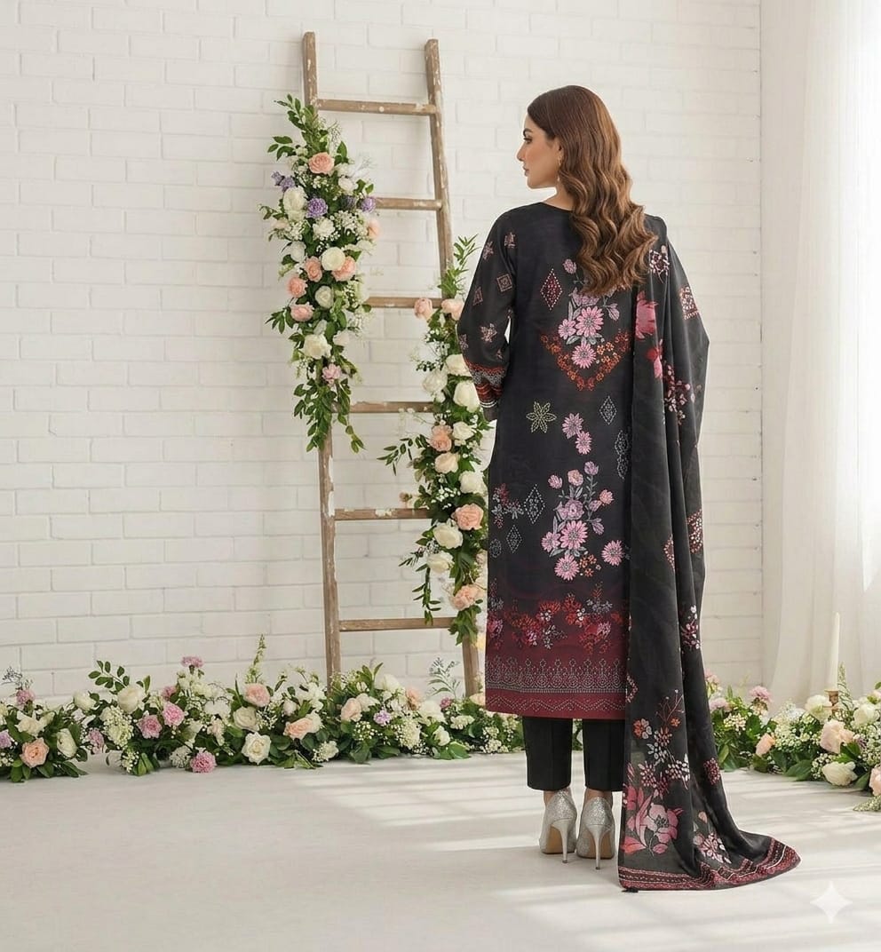 Digital Print Lawn Shirt Digital Print Voile Dupatta Digital Print Lawn Trouser