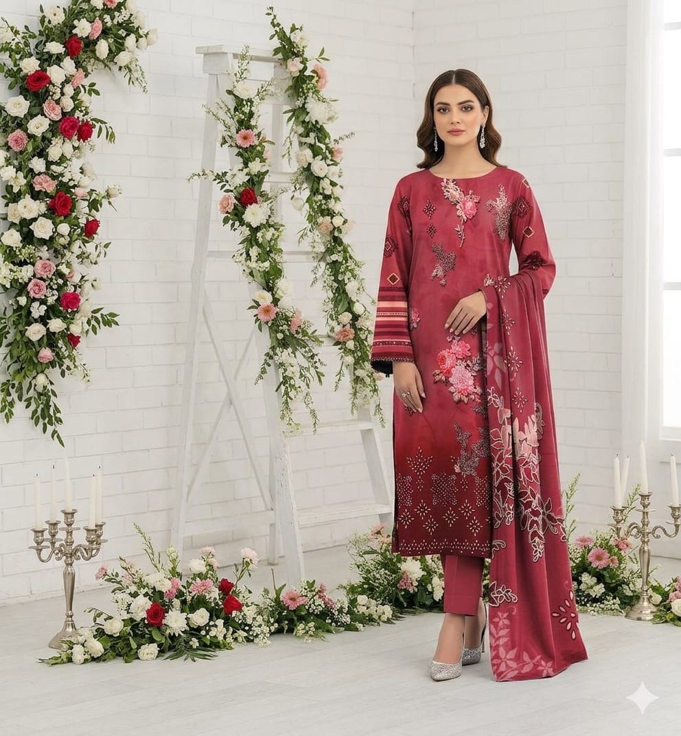 Digital Print Lawn Shirt Digital Print Voile Dupatta Digital Print Lawn Trouser