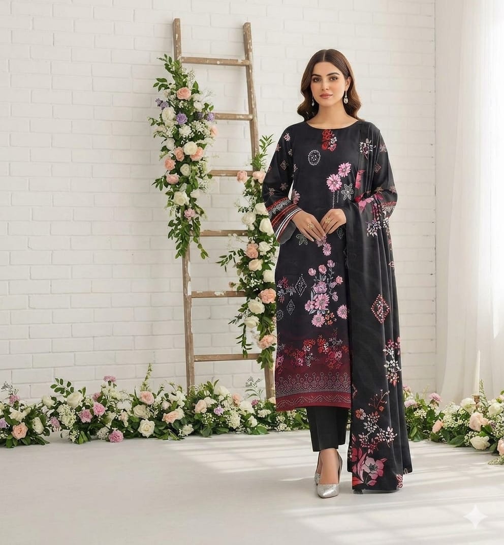 Digital Print Lawn Shirt Digital Print Voile Dupatta Digital Print Lawn Trouser